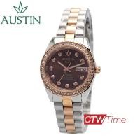 ราคา AUSTIN นาฬิกาข้อมือผู้หญิง สายสแตนเลส รุ่น AL1662T กระจก Sapphire กันรอยขีดข่วน (20878388822)
