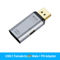 ราคา 4K 60Hz USB3 1ประเภท C To DP HDM 100W PD อะแดปเตอร์แปลงสำหรับแล็ปท็อป HDTV USB C อะแดปเตอร์ (13673411915)
