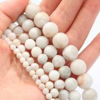 ราคา 4 6 8 10 12มม ธรรมชาติลูกปัดหินสีขาว Crazy Agate หลวมรอบลูกปัดสำหรับเครื่องประดับทำกำไล DIY สร้อยคอต่างหูเครื่องประดับอัญมณีประมาณ15 38ซม (9448969778)