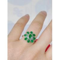 ราคา แหวนเงินดอกไม้กลม1 5cm (17627549781)