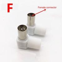 ราคา RF male Female to TV Male Female Connector Adapter Coaxial 90 Degree Right Angle Straight TV F TV SAT F TYPE WB6 (17097224100)
