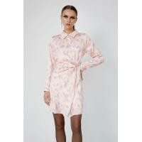 ราคา ESPADA เดรสเชิ้ตลายพิมพ์แอ็ปสแต็ก ผู้หญิง สีชมพู Abstract Art Dress Shirt 4625 (19768695976)