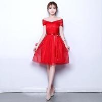 ราคา ใหม่ ชุดมินิเดรส แฟชั่นเพื่อนเจ้าสาว สีชมพู สไตล์เกาหลี สําหรับเจ้าสาว (20473985873)