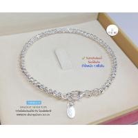 ราคา กำไลเงินแท้92 5 แบบร้อยเม็ดเงินอิตาลี ขนาด 2 8 mm Free size 6 6 5 นิ้ว เรือนเงินแท้ (20669782941)