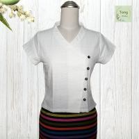 ราคา เสื้อผ้าไทย เสื้อผ้าฝ้าย เสื้อพื้นเมือง ผ้าไทย ชุดพื้นเมือง ผ้าฝ้าย เสื้อผ้าไทยผญ เสื้อใส่กับผ้าถุง เสื้อผ้าพื้นเมือง เสื้อพิกุล (19473187573)