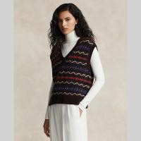 ราคา Sale Polo Ralph Lauren เสื้อเวสต์ผู้หญิง Vest Fair Isle Sleeveless Jumper รุ่น WMPOSWENC020747 สีน้ำตาล (20853715617)