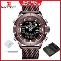 ราคา NAVIFORCE นาฬิกาข้อมือชาย NF9153Sนาฬิกาข้อมือลำลองมีไฟ Led ดิจิทัลสายเหล็กกันน้ำสำหรับผู้ชายเล่นกีฬา (19843578342)