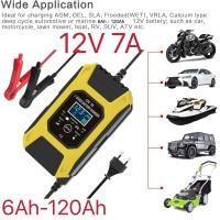 ราคา FOXSUR เครื่องชาร์จ 12V 7Aอัจฉริยะและซ่อมแบตเตอรี่รถยนต์ Pulse Repair Charger 12V 6 120Ah รุ่น FBC1207D (6492832104)