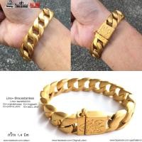 ราคา สร้อยข้อมือVehementทองด้าน 14มิล ข้อมือทองด้าน กำไลทองด้าน ทองด้าน Matt รุ่นขายดี เนื้องานสแตนเลสแท้316l รุ่นขายดีนิยม Allacc (1580594459)