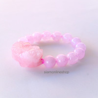 ราคา PIXIU ROSEQUARTZ หินโรสควอตซ์ ขนาด 12 มม ประดับปี่เซียะโรสควอตซ์ หินแท้ by siamonlineshop (20542515230)