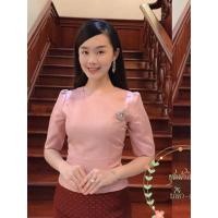 ราคา เสื้อทรง ญาญ่า ผ้าไหมลาวอัดกาว ได้รับแต่เสื้อ (17795183048)