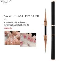 ราคา Double Headed Nail Art Brush Black Nail Painting Pen Nail Tips Design Drawing Line Stroke Grid Painting Brush Manicure Tool Nail Art Set (17690542557)