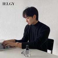 ราคา IELGY เสื้อคอเต่าสไตล์เกาหลีสำหรับผู้ชายเสื้อยืดแขนยาวคอเต่าสีพื้นผู้ชาย (13167418019)