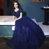 ราคา สีกรมท่าจัดเลี้ยงระดับไฮเอนด์สุดหรูสำหรับผู้หญิงชุดราตรียาวขนาดพิเศษงานเลี้ยงงานแต่งอาหารเย็น2024ชุดสำหรับเจ้าสาวอย่างเป็นทางการชุดไปงานเต้นรำเปิดตัว18ปี (18431271168)
