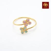ราคา GGOLD แหวนทอง96 5 แท้ 1 0 กรัม ลายดอกไม้จิ๋ว ลงยา G 00657 (20512664742)