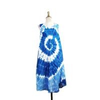 ราคา ชุดเดรสมัดย้อม ผ้ามัดย้อมทูโทน แขนกุด รอบอกเสื้อ 40 นิ้ว ย้อมสีคราม เดรสทรงยาว เน้นขายราคาถูก ใส่สบาย (20608378601)