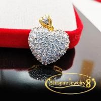ราคา INSPIRE JEWELRY จี้หัวใจฝังเพชร s m หรือฝังพลอยทับทิม ให้เลือก ขนาด1 4x1 4 or 1 8x1 8cm และกล่อง งานจิวเวลลี่ หุ้มทองแท้ 100 (18920406198)