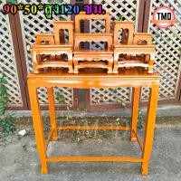 ราคา TMD ชุดโต๊ะหมู่บูชาไม้สัก หมู่ 9 หน้า 5 90 50 สูง120 ซม รวมฐาน ไม้สักแพร่ สีย้อม อิฐ (20915313349)