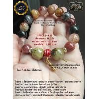 ราคา หินมงคลแท้ หินนำโชค 4105 หินไหม 5 สีติดแร่ โป่งข่าม (20536700903)