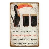 ราคา Guinness โปสเตอร์สัญลักษณ์กระป๋องเบียร์โลหะให้คุณความแรงของอุปกรณ์ตกแต่งผนังสไตล์ย้อนยุคจานตกแต่งสำหรับคลับผับเป็นสิ่งที่ดีสำหรับคุณ (19101997653)