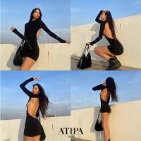 ราคา Atipashop CARINE DRESS เดรส เดรสสั้น เดรสแขนยาว ทรงคอเต่า เว้าหลัง (17502279158)
