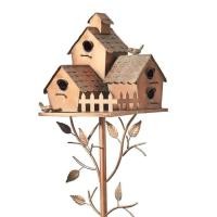 ราคา Birdhouse Garden Stakes Metal Bird House with Pole Large Bird Houses for Courtyard Backyard Patio Outdoor Garden Decor เบิร์ดเฮาส์ การ์เด้น สเตคส์ (21027116358)