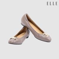 ราคา ELLE SHOES รองเท้าหนังแกะ ทรงบัลเล่ต์ LAMB SKIN COMFY COLLECTION รุ่น Ballerina สีน้ำตาลอ่อน ELB001 (19178788576)