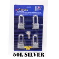 ราคา กุญแจคีย์ไลด์ 50 MM 4 ตัวชุด อเมซอน super lock titanium ดอกกุญแจไขได้ทุกตัว (10781378393)