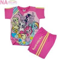 ราคา My Little Pony ชุดเซตเด็ก ลายลิขสิทธิ์แท้ ชุดเสื้อกางเกง ชุดเด็กผู้หญิงลาย โพนี่ My Little Pony จาก NADreams ชุดเด็กหญิง สีชมพู (8258956210)