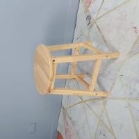 ราคา เก้าอี้สตูลไม้ยางพารา เก้าอี้สตูลไม้ เก้าอี้บาร์ สูง 45 cm STC 18 R แผ่นที่นั่งไม้ยางพารา (20952435881)