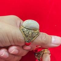 ราคา แหวนฟันกรามช้าง เรือนทองเหลือง แท้ มงคล 2ลาย (18652699214)
