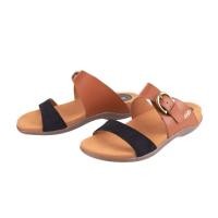 ราคา JF130 Tan Black Dortmuend F Series Flats Comfort รองเท้าสุขภาพ ที่มิดโซลรองรับทุกโค้งเว้าของอุ้งเท้า (14271454089)