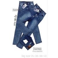 ราคา กางเกงยีนส์ทรงบอย ยีนส์ยืดทรงสวยเอวสูงเก็บพุง (19717402688)