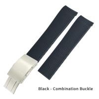 ราคา 21Mm 20Mm 19Mm ยางซิลิโคน Watchb สำหรับ Longines Conquest Hydroconquest L3พับหัวเข็มขัดสีดำกันน้ำสายนาฬิกา (19862953120)