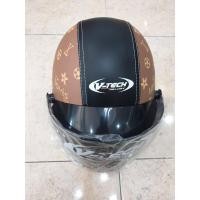 ราคา หมวกกันน็อคครึ่งใบ เลดี้ มอกใหม่ หนังลาย Vtech (7649208897)