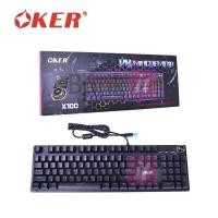 ราคา คีย์บอร์ด เกมมิ่ง แมคคานิคอล Keyboard Mechanical X100 OKER คีบอร์ดเกมมิ่ง คีย์บอร์ด Oker X100 gaming Oker keyboard gaming คีย์บอร์ดมีไฟ คีย์บอร์ดมีไฟrgb คีย์บอร์ดเกม (4508290281)