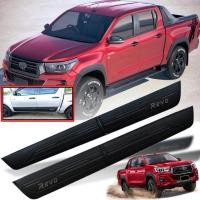 ราคา กาบข้างประตู กันกระแทกข้างประตู รุ่น โตโยต้า ไฮลักซ์ รีโว่ ร็อคโค่ TOYOTA HILUX REVO ROCCO ปี 2015 2020 สีดำด้าน โลโก้ดำ 4 ชิ้น 4 ประตู (9899959186)