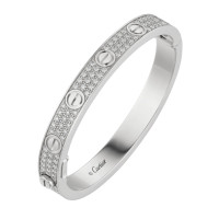 ราคา กำไล LOVE รุ่นเพชร3แถว เกรดดีที่สุด ใช้ไขควง งานฝังเพชรCZ สินค้าพร้อมส่ง (21193448120)