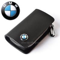 ราคา กระเป๋าซองหนังแท้ ใส่กุญแจรีโมทรถยนต์ โลโก้ BMW รุ่น ซิบรอบ (11691470950)