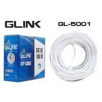 ราคา สายแลน CAT5e 100m UTP Cable 100m Box GLINK GL5001 สำหรับภายในอาคาร สายสีขาว 100เมตร เต็มกล่อง (12925713898)