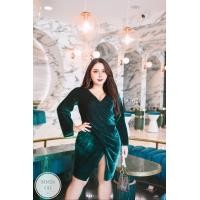 ราคา SG626 ชุดออกงาน เดรสสาวอวบ ผ้ากำมะหยี่ยืดเนื้อหนานุ่ม เหมาะใส่ได้ทุกสถานการณ์ ออกงาน ทำงาน ดูดีมากกค่ะ สี น้ำตาล กรมท่า แดง เขียว ชมพู อก40 48 เอว36 44 สะโพก59 ยาว37 เดรสสาวอวบ เสื้อผ้าคนอ้วน ชุดออกงา