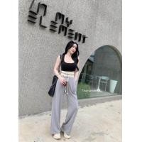 ราคา ชุดเซตเสื้อครอป สีดำกางเกงขายาวแต่งขอบยางยืด tt (20928693536)