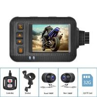 ราคา EKLEVA กล้องติดรถยนต์สำหรับกล้อง DVR สำหรับมอเตอร์ไซค์1080P 1080P แบบ Full HD มุมมองด้านหน้าด้านหลังกันน้ำกล่องดำเครื่องบันทึกข้อมูลกล้องสำหรับรถจักรยานยนต์ (20203176326)