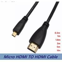 ราคา Micro HDMI To HDMI ชาย ชายสำหรับ GoPro Sony A5100 A6000 A6300กล้องasus ZenBook แล็ปท็อป (10283033885)