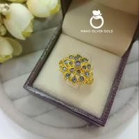 ราคา แหวนเพชรซีก 3 ชั้น 0441 รุ่นเคลือบทองหนาพิเศษ หนัก 2 สลึง แหวนเพชรซีก แหวนสวยๆ แหวนแฟชั่น แหวนทองชุบ แหวนทองสวย (16792055602)