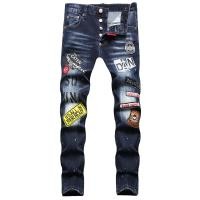 ราคา Dsquared2 Mens Jeans Mens Brand DSQ Letter Print Jeans Mens Low Rise Stretch Jeans High Quality Casual Pants Jeans For Men (18475927760)