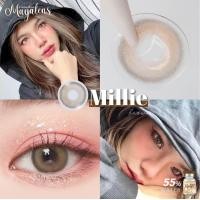 ราคา คอนแทคเลนส์ millie สีเทาและสีน้ำตาลขนาดกลาง 14 5 maya lens (20410879285)