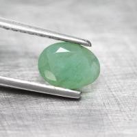 ราคา 1 05 ct พลอยแท้ พลอยดิบ มรกต สีเขียว แซมเบีย ทรงไข่ (20874397747)