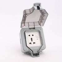 ราคา ร้านไทย EKYK ปลั๊กกันน้ำ IP66 110 240V พร้อมฝาครอบกันน้ำ การออกแบบแหวนปิดผนึกรูปตัวLที่กันน้ำ เหมาะสำหรับสภาพแวดล้อมที่ชื้นเช่นกลางแจ้งและห้องน้ำ กันฝน กันฝุ่น ปลั๊กไฟเต้ารับ ปลั๊กกันน้ำ เต้าปลั๊กไฟก 