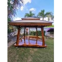 ราคา ศาลาไม้สักทองขนาดพื้น 2 5 3 เมตรพื้นต่ำ 10 เซนติเมตร (21042138334)